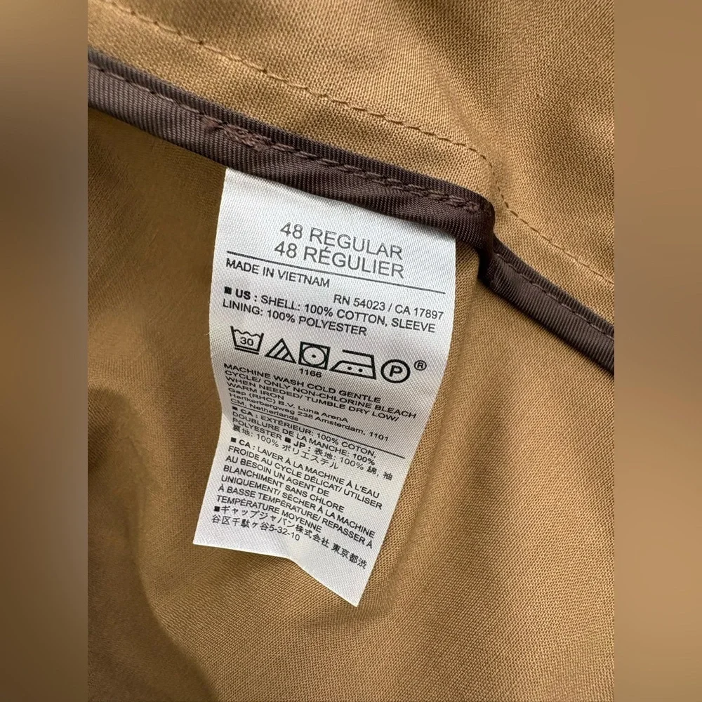 Banana Republic Mens Tailored Fit Tan Suit Jacket Size 48R